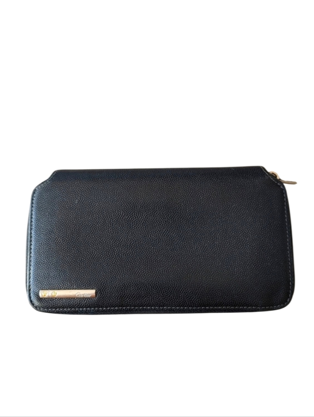 Cartier Black Caviar Leather Zip Long Wallet